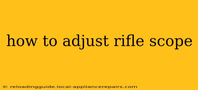 how to adjust rifle scope