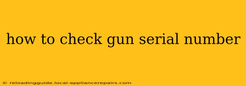 how to check gun serial number