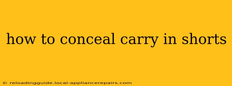 how to conceal carry in shorts