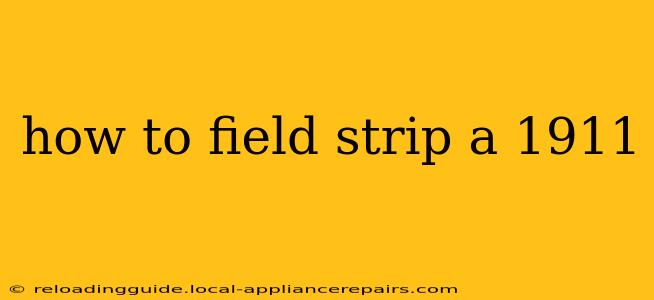 how to field strip a 1911