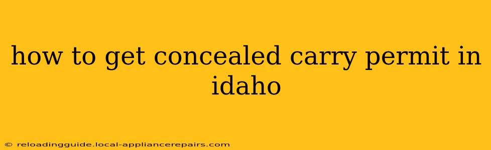 how to get concealed carry permit in idaho