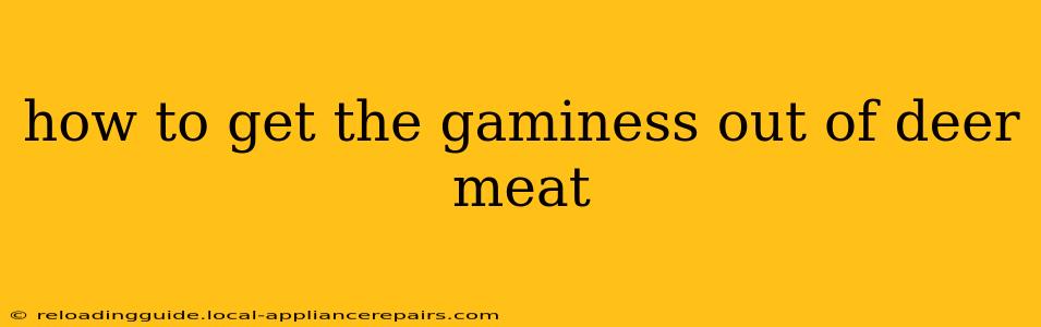 how to get the gaminess out of deer meat