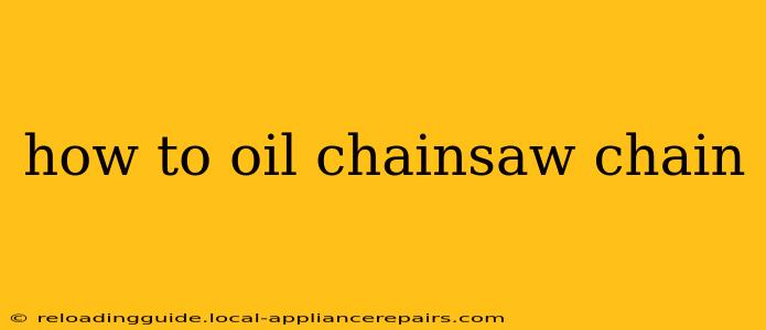 how to oil chainsaw chain