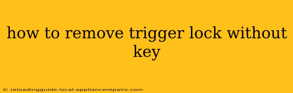 how to remove trigger lock without key