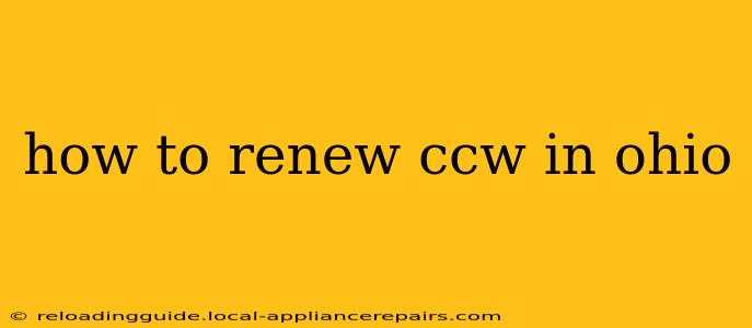 how to renew ccw in ohio