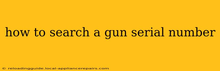 how to search a gun serial number