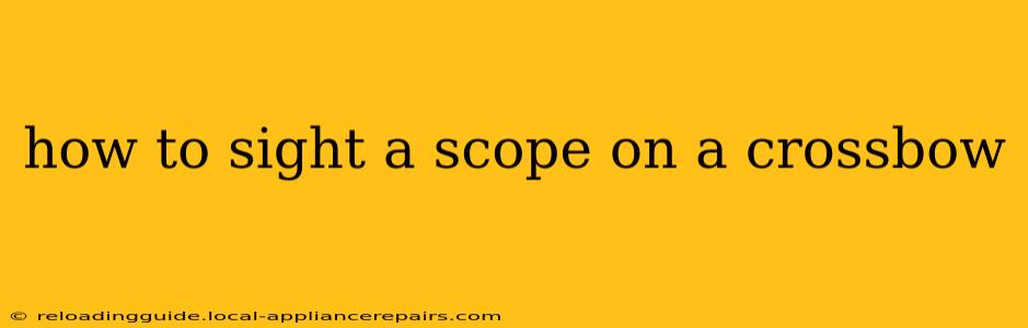 how to sight a scope on a crossbow