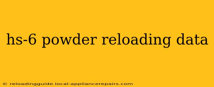 hs-6 powder reloading data