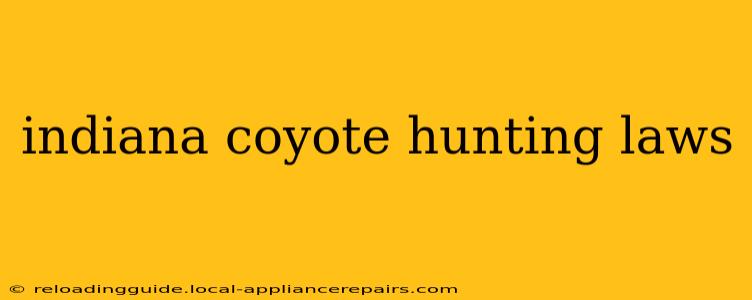 indiana coyote hunting laws