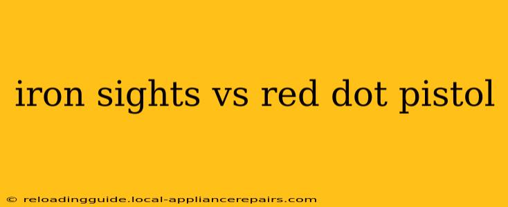 iron sights vs red dot pistol