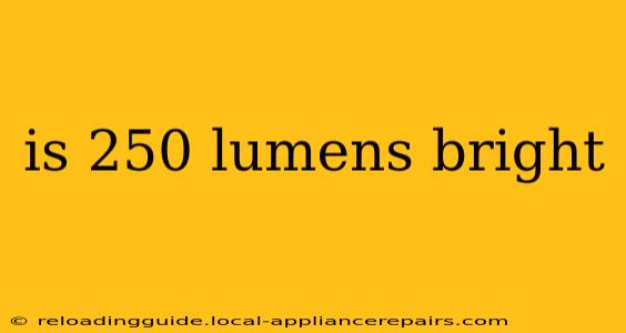 is 250 lumens bright