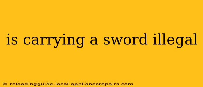 is carrying a sword illegal