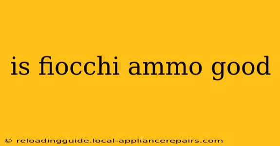 is fiocchi ammo good