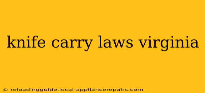 knife carry laws virginia