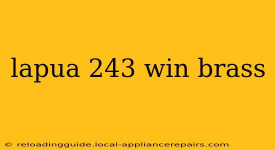 lapua 243 win brass