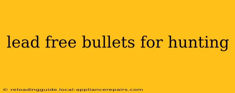 lead free bullets for hunting