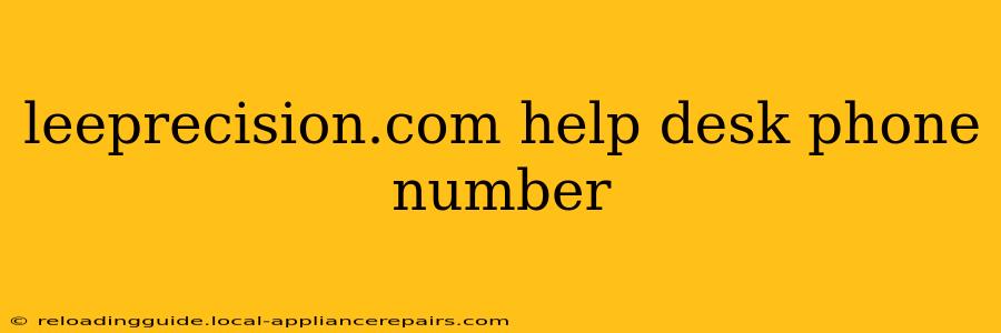 leeprecision.com help desk phone number