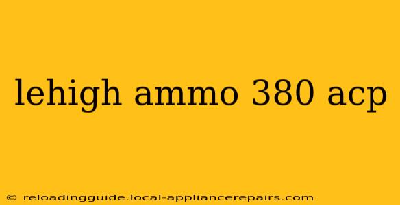 lehigh ammo 380 acp