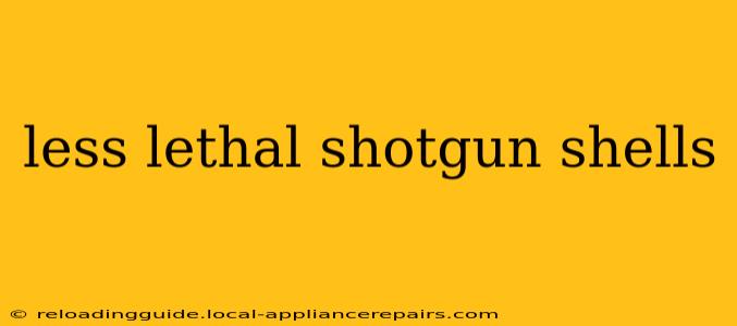 less lethal shotgun shells