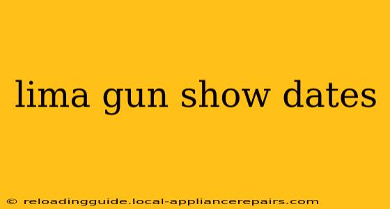 lima gun show dates