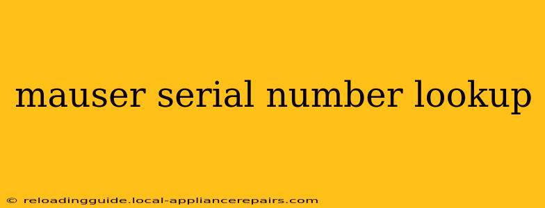 mauser serial number lookup