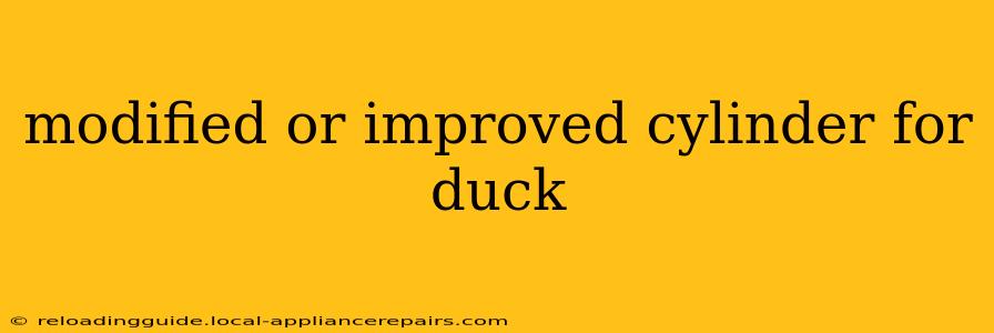 modified or improved cylinder for duck