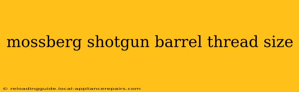 mossberg shotgun barrel thread size