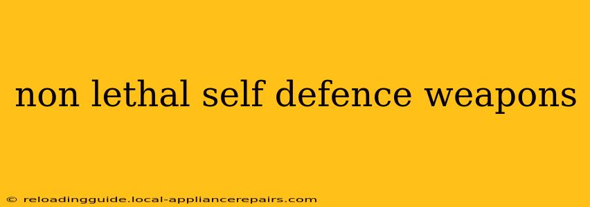 non lethal self defence weapons