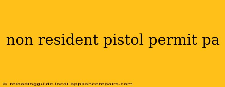 non resident pistol permit pa