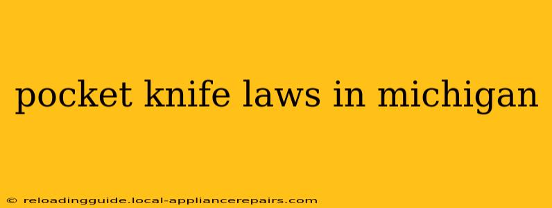 pocket knife laws in michigan