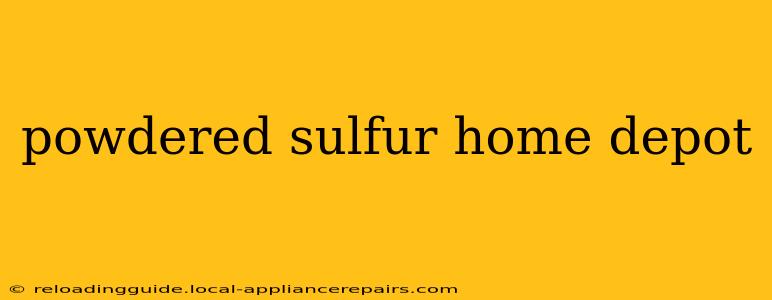 powdered sulfur home depot