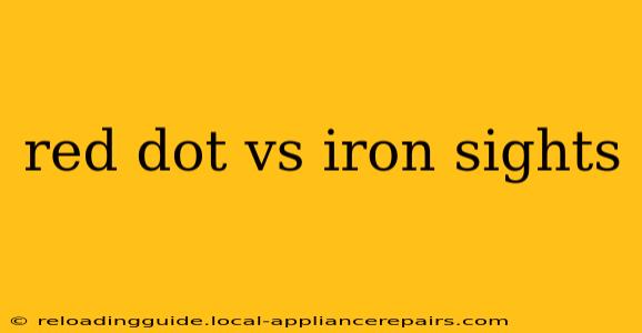 red dot vs iron sights