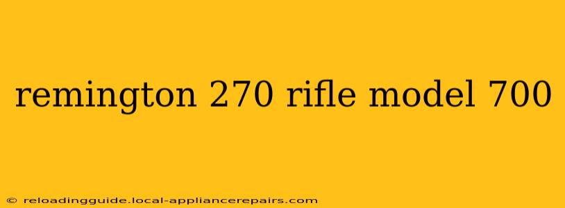 remington 270 rifle model 700