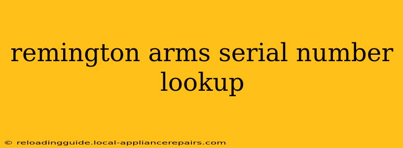 remington arms serial number lookup