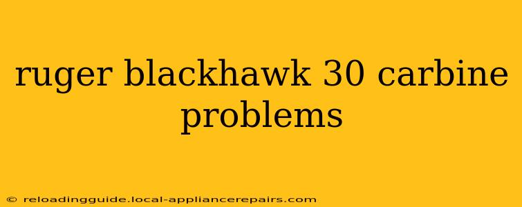 ruger blackhawk 30 carbine problems