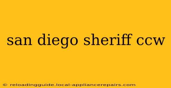 san diego sheriff ccw