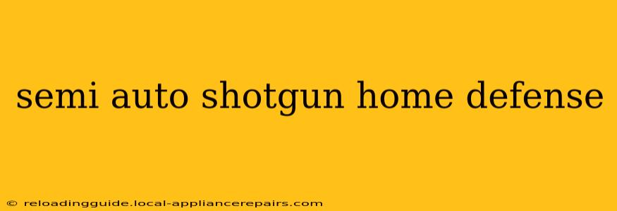 semi auto shotgun home defense