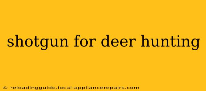 shotgun for deer hunting