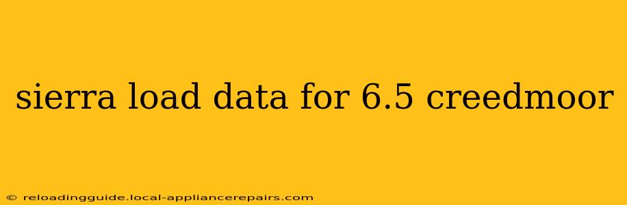 sierra load data for 6.5 creedmoor