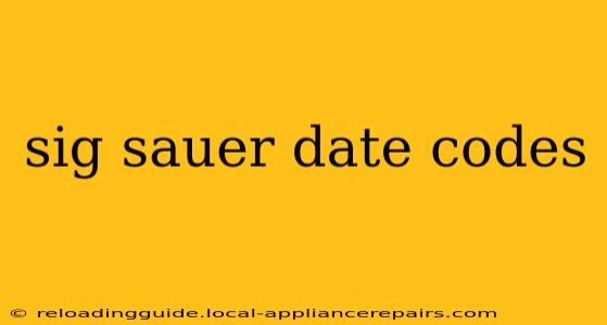 sig sauer date codes