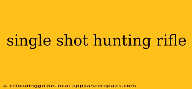 single shot hunting rifle