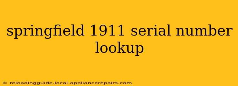 springfield 1911 serial number lookup