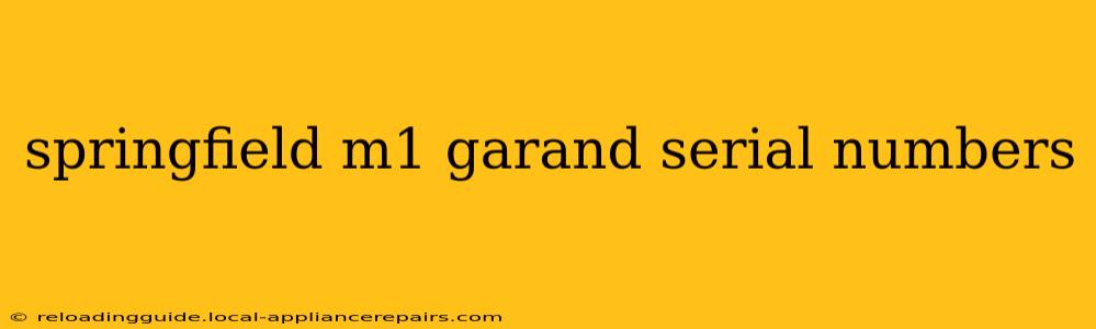 springfield m1 garand serial numbers