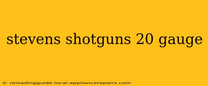 stevens shotguns 20 gauge