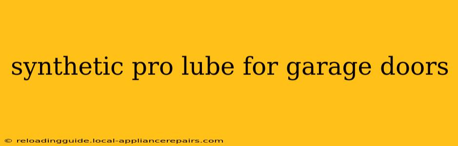 synthetic pro lube for garage doors