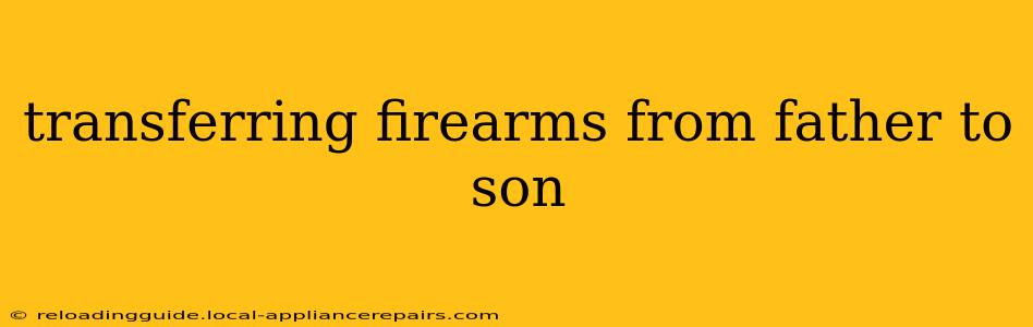 transferring firearms from father to son