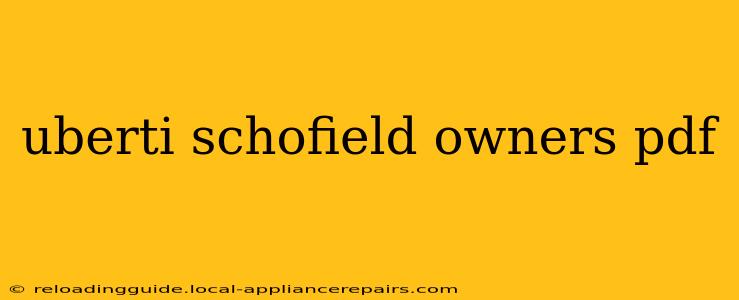 uberti schofield owners pdf