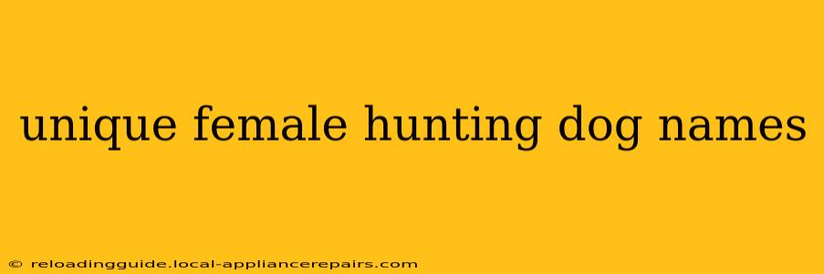 unique female hunting dog names