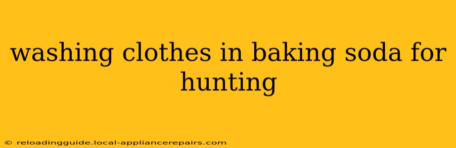 washing clothes in baking soda for hunting