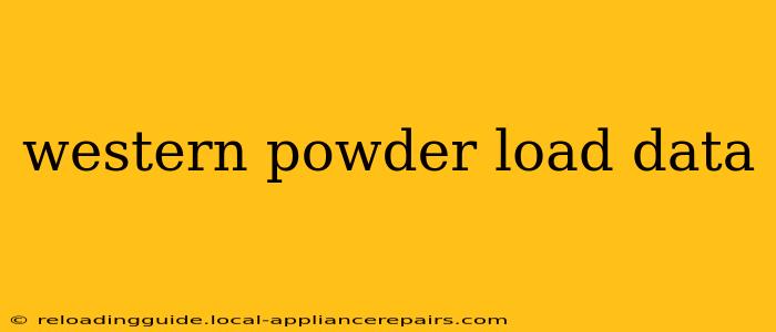 western powder load data